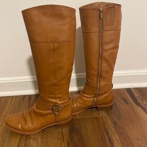 Michael Kors Tan Leather Knee Boots